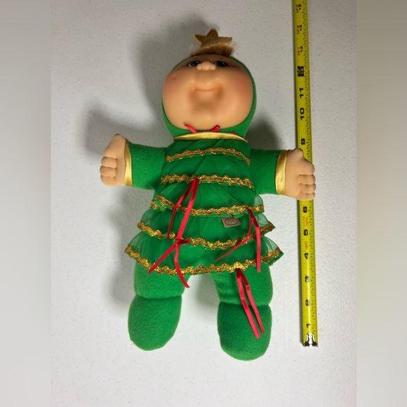 Cabbage Patch Kids CPK Christmas Tree Star Stuffed Animal Plush Green Red Gold - Picture 6 of 11
